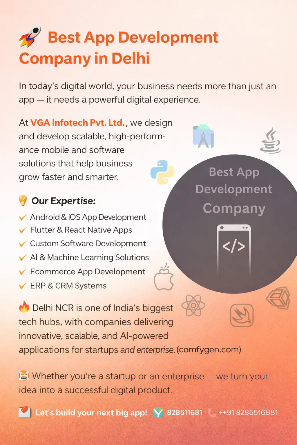 How to Choose the Best App Development Company In Delhi